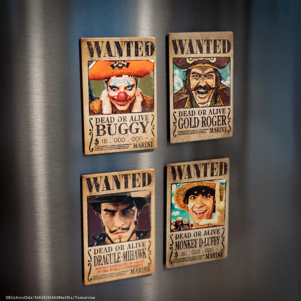 One Piece Wanted Posters Magnet Set
