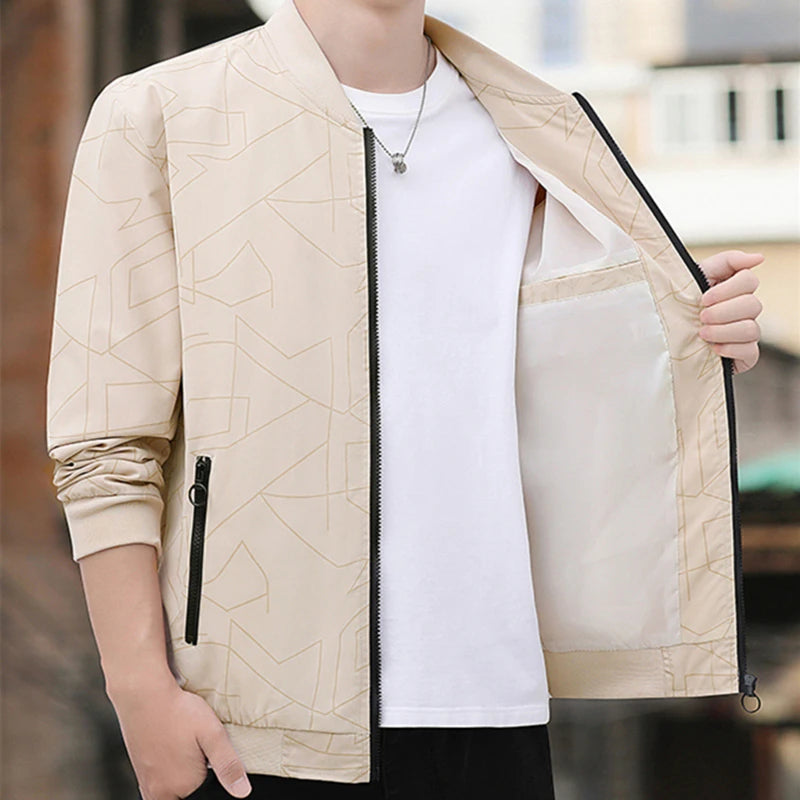 Men's Baseball Collar Casual Jacket