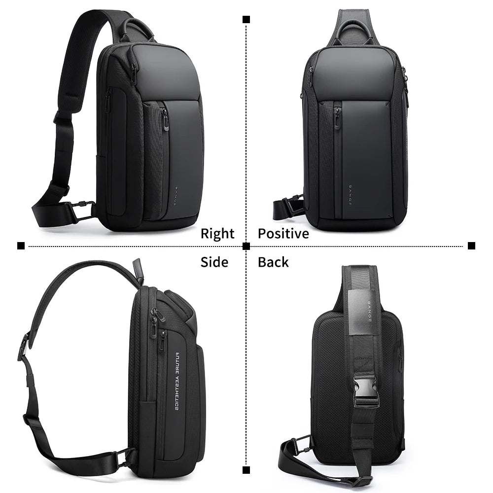 Bange Waterproof Oxford Chest Bag – Men's Crossbody Satchel