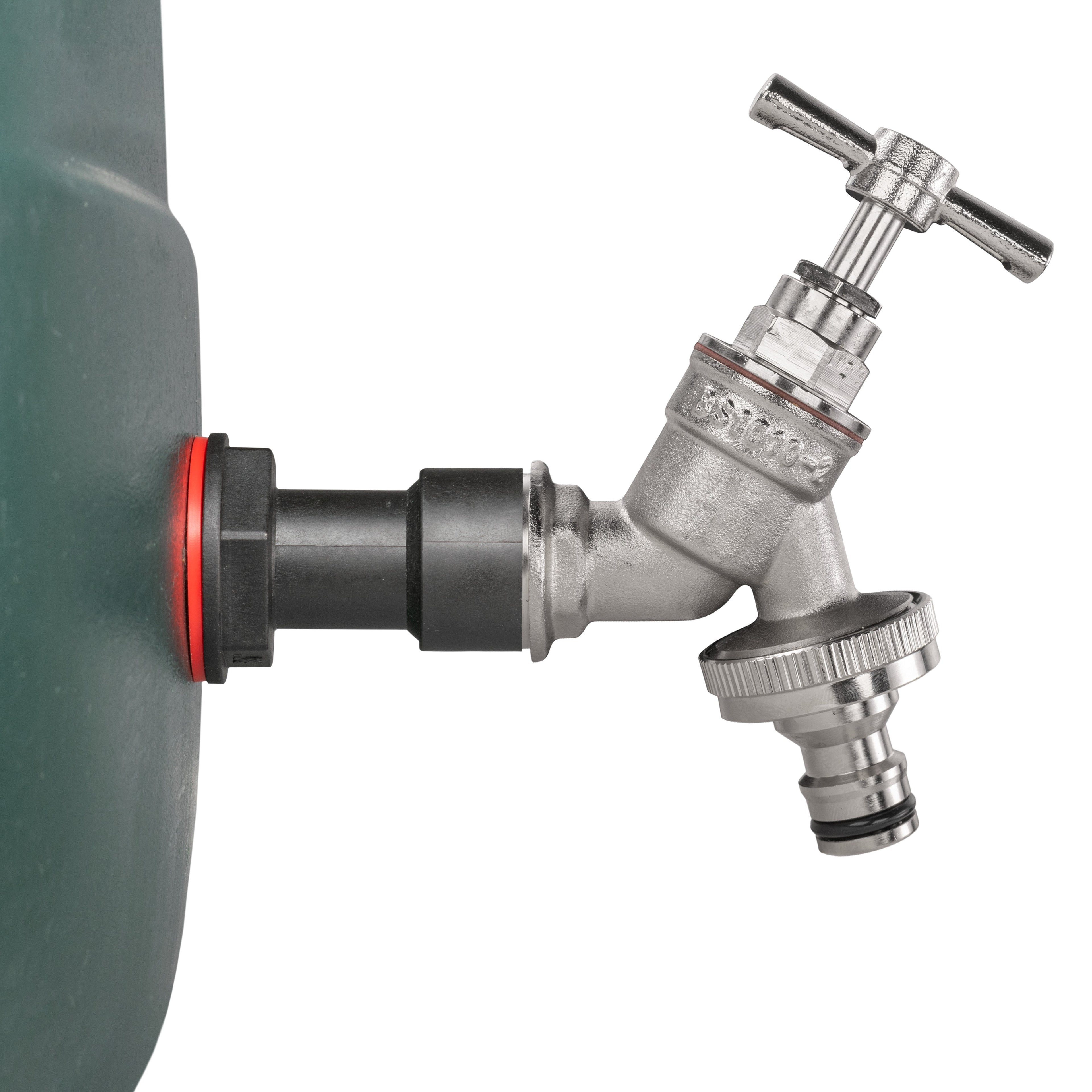 Water Butt Extension Kit 1/2in with Nickel Plated Quick Connect Tap Tap Adapter