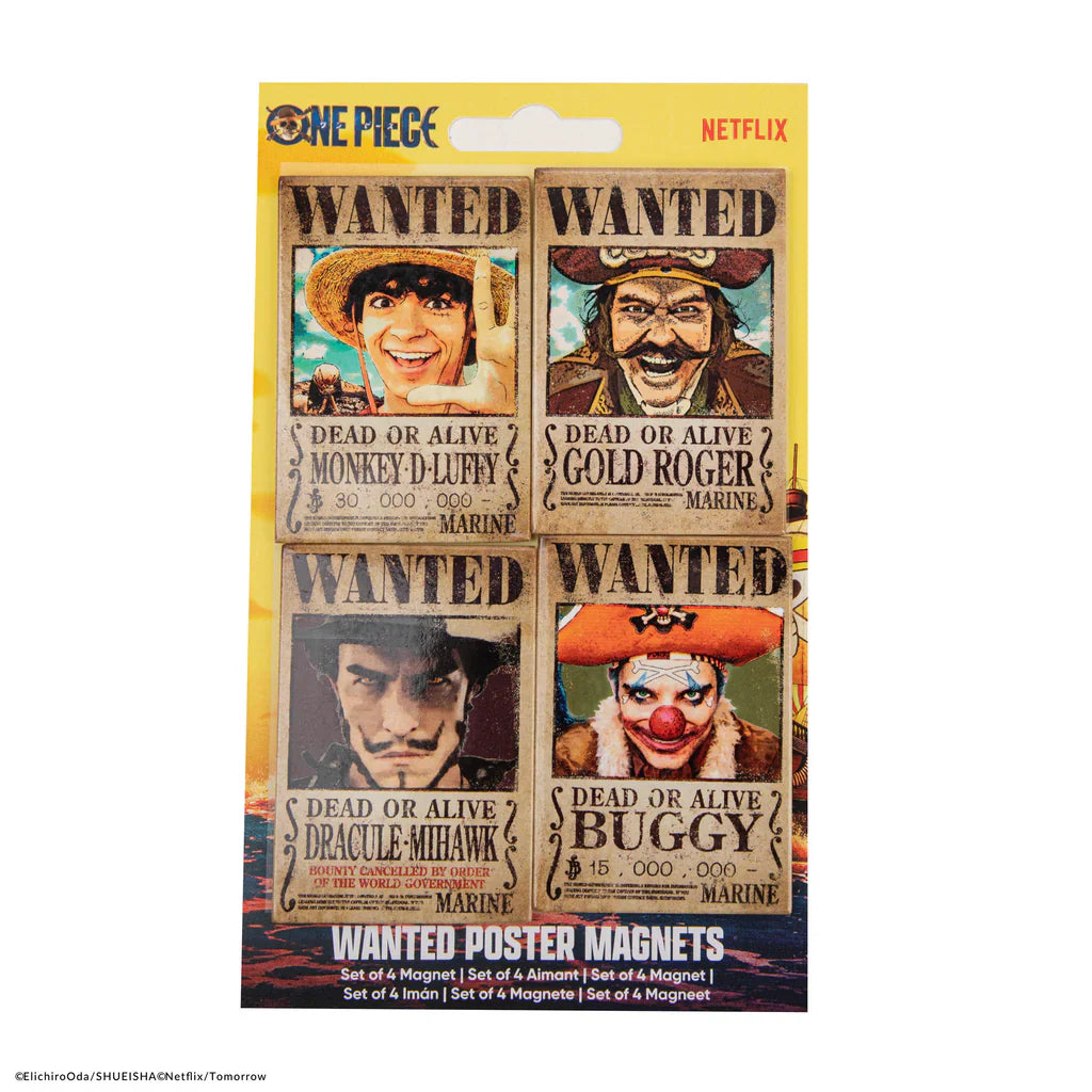 One Piece Wanted Posters Magnet Set