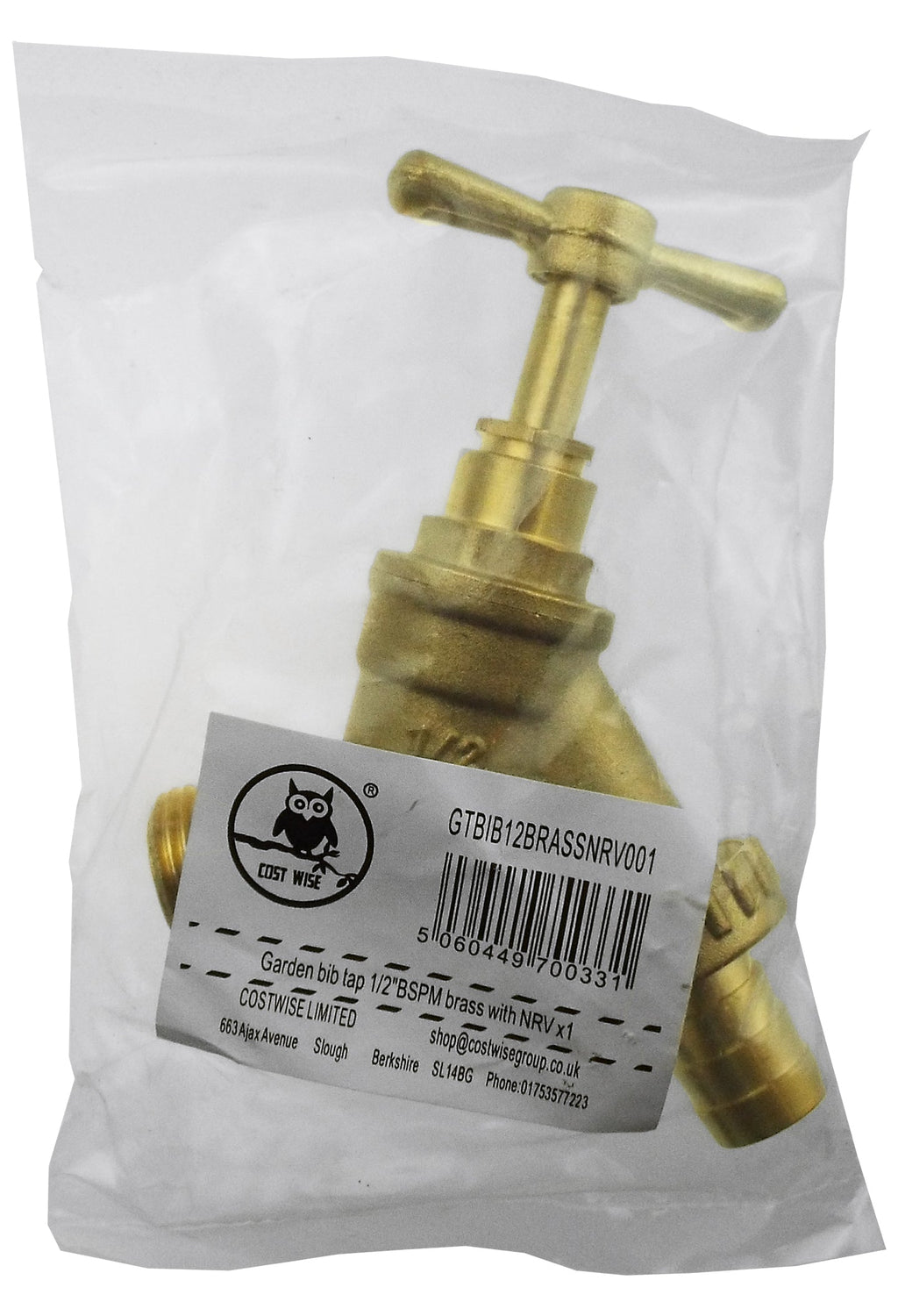 Garden Bib Tap Brass 1/2in BSPM Inlet Outdoor Watering Kit Garden Irrigation Kit
